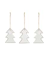 Ithaca Christmas Trees Set of 3 White