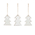 Ithaca Christmas Trees Set of 3 White