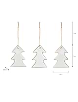 Ithaca Christmas Trees Set of 3 White