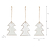 Ithaca Christmas Trees Set of 3 White