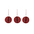 Maddox Christmas Baubles Set of 3 Brick