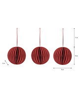 Maddox Christmas Baubles Set of 3 Brick
