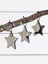 Mirrored Christmas Stars Set of 3