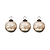 Murrine Festive Baubles Set of 3 Smoke