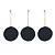 Southwold Christmas Baubles Large  Set of 3 Ink