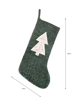 Southwold Christmas Stocking Forest Green