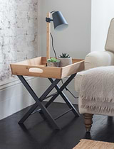 Clockhouse Butlers Side Table Carbon & Natural