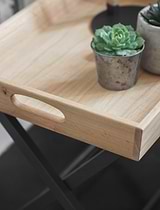 Clockhouse Butlers Side Table Carbon & Natural