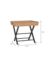 Clockhouse Butlers Side Table Carbon & Natural