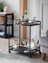 Portloe Drinks Trolley Black