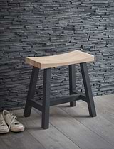 Clockhouse Stool Carbon & Natural