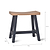 Clockhouse Stool Carbon & Natural