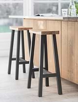 Clockhouse Bar Stool Carbon & Natural