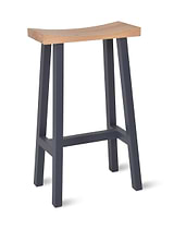 Clockhouse Bar Stool Carbon & Natural