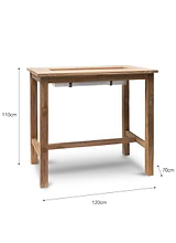 St Mawes Bar Table with Trough 120cm