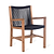 Pair of Mylor Arm Chairs - Black - Teak and Poly Rope