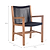 Pair of Mylor Arm Chairs - Black - Teak and Poly Rope
