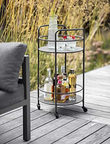 Rive Droite Drinks Trolley Carbon