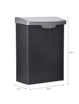 Shipton Post Box with Galv Lid Carbon