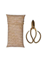 Classic Garden Scissors & Bamboo Bag