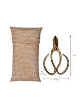 Classic Garden Scissors & Bamboo Bag