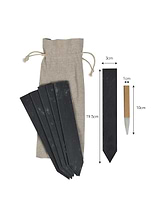 Classic Slate Plant Tags with Pencil Set of 6 Natural
