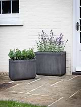 Bathford Rectangular Planter 60cm Black