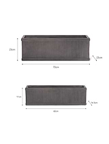 Bathford Troughs Set of 2 Black