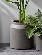 Draycott Planter, 36cm in Pebble - Fibre Clay