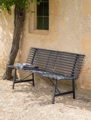Narrow patio bench top
