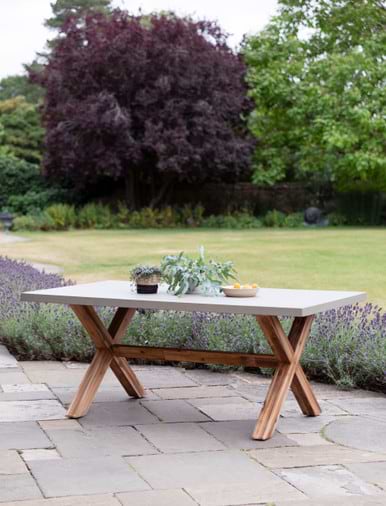 Narrow outdoor dining table deals