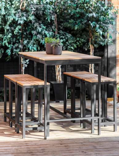 Skinny outdoor bar table discount