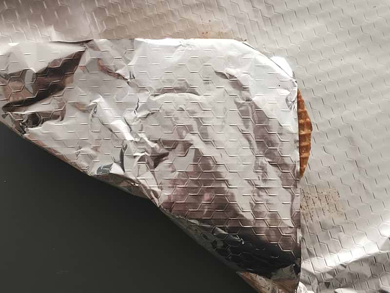 S'more wrapped in foil ready to be placed on grill