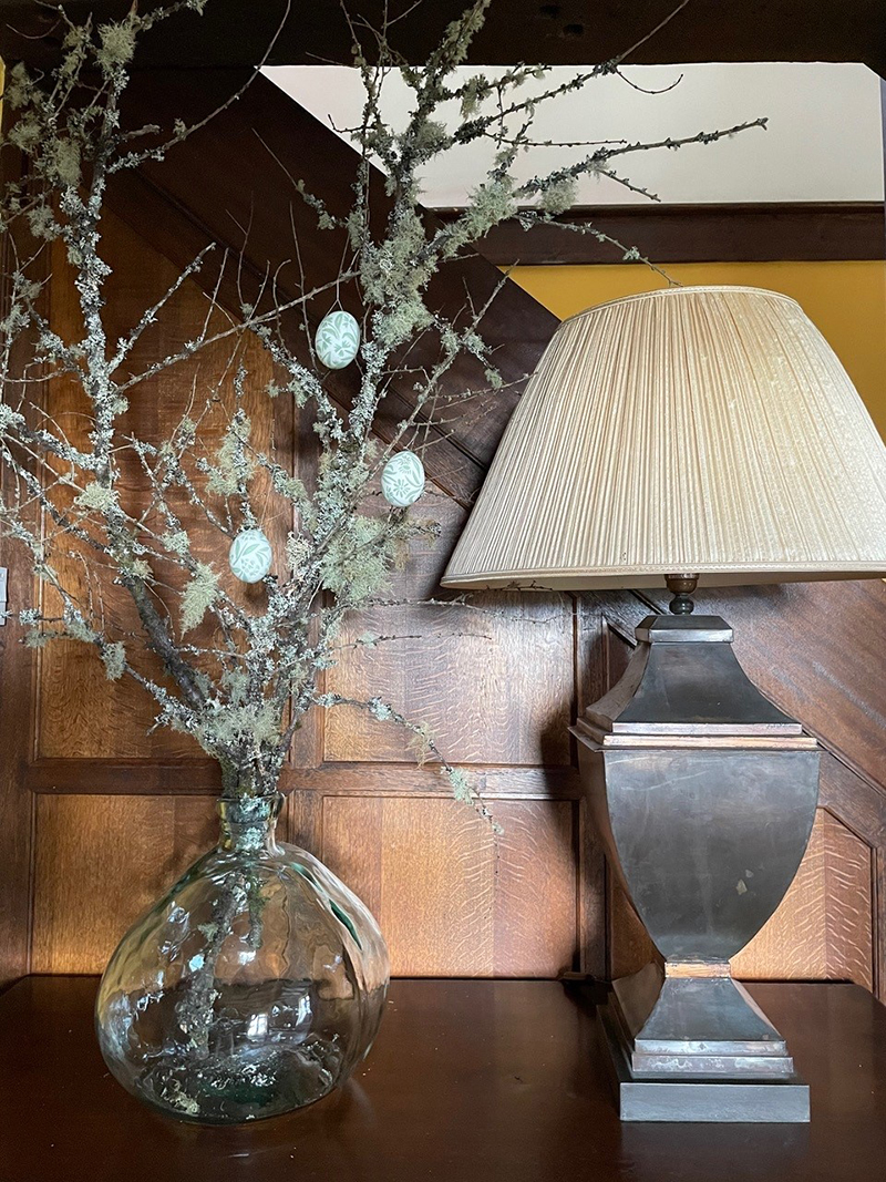 Painting Eggs on Branch in Vase