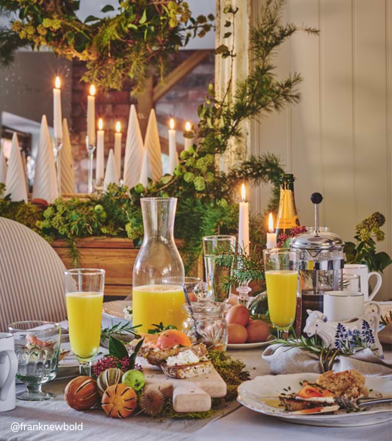 Frank Newbold's guide to styling a very special Christmas breakast with Garden Trading