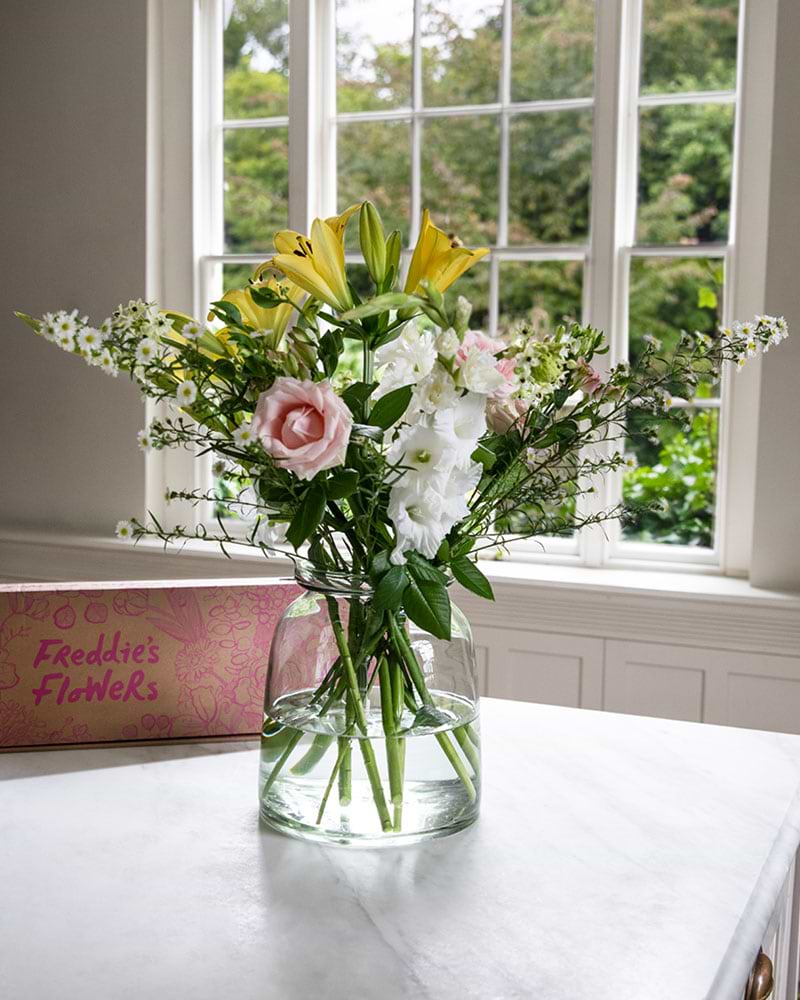 Freddie's Flowers in a vase