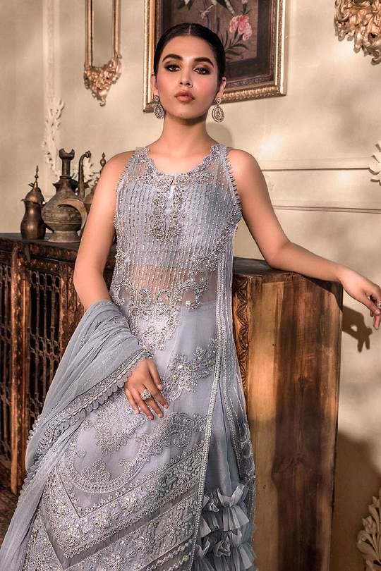 Ice Blue MBROIDERED - Maria B