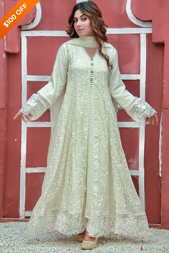 DH113 Off-White – Dhaagay Luxury Pret