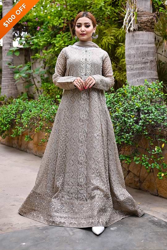 DH096 Light Brown – Dhaagay Luxury Pret