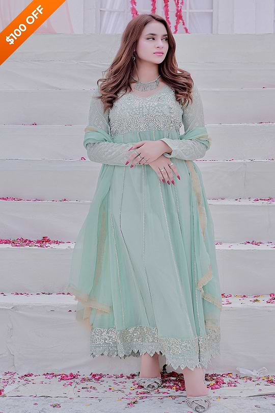 DH108 Mint Green – Dhaagay Luxury Pret
