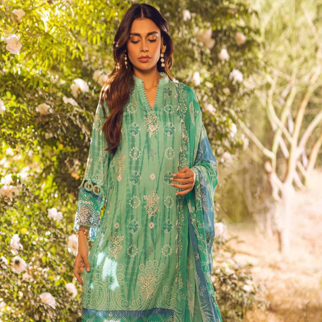 A light green Indian Dress