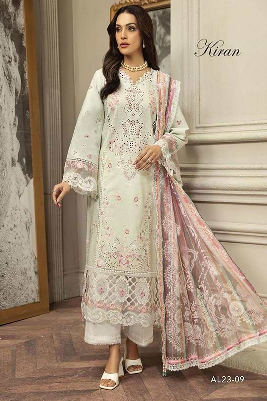 Kiran 09 - Anaya Luxury Festive Lawn 2023 - Image 3