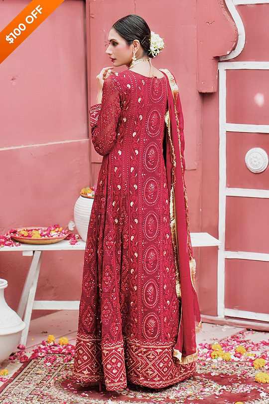 DH098 Maroon – Dhaagay Luxury Pret - Image 3