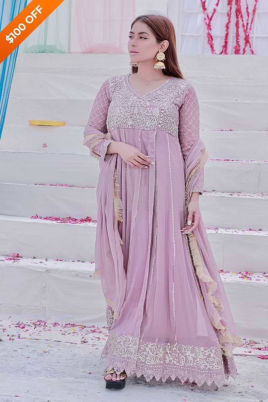 DH108 Lilac – Dhaagay Luxury Pret - Image 2