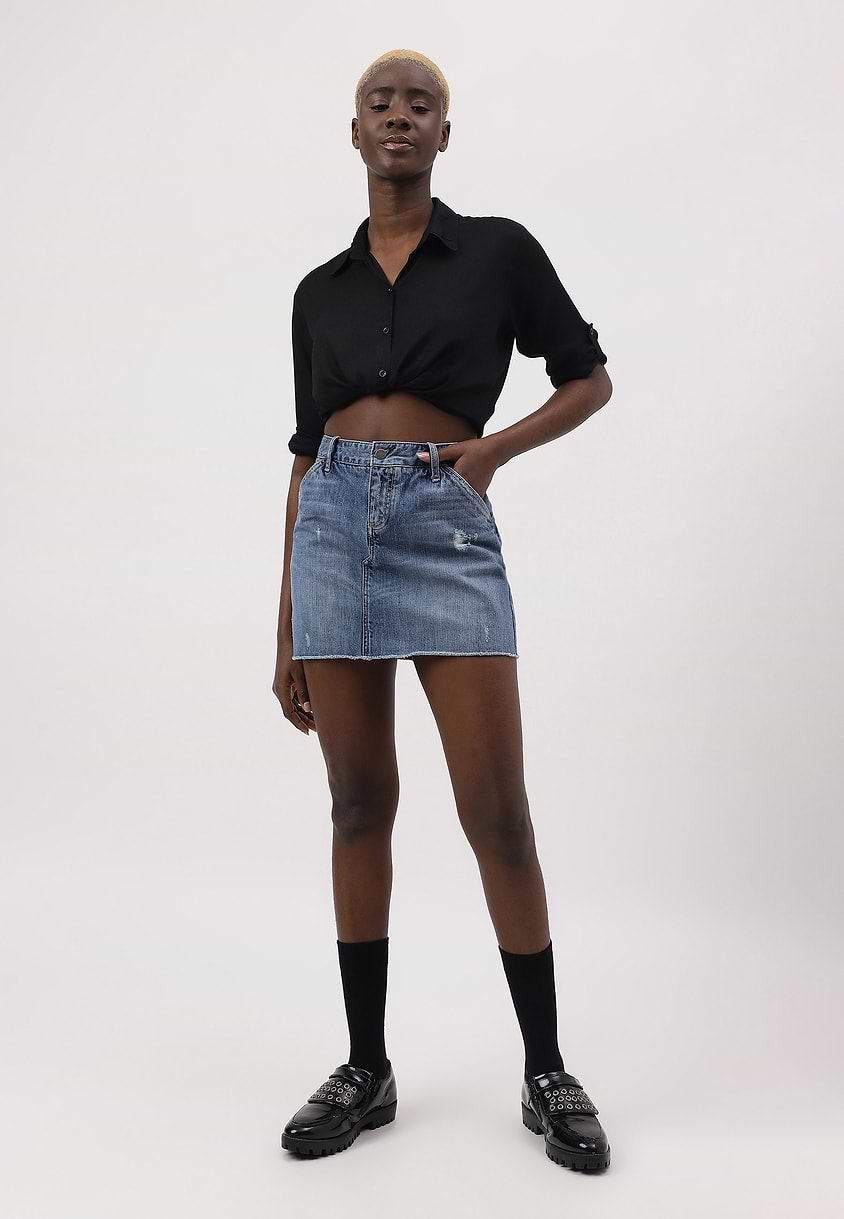 UnWaste Pledge | Dark Indigo Mini Regular Skirt