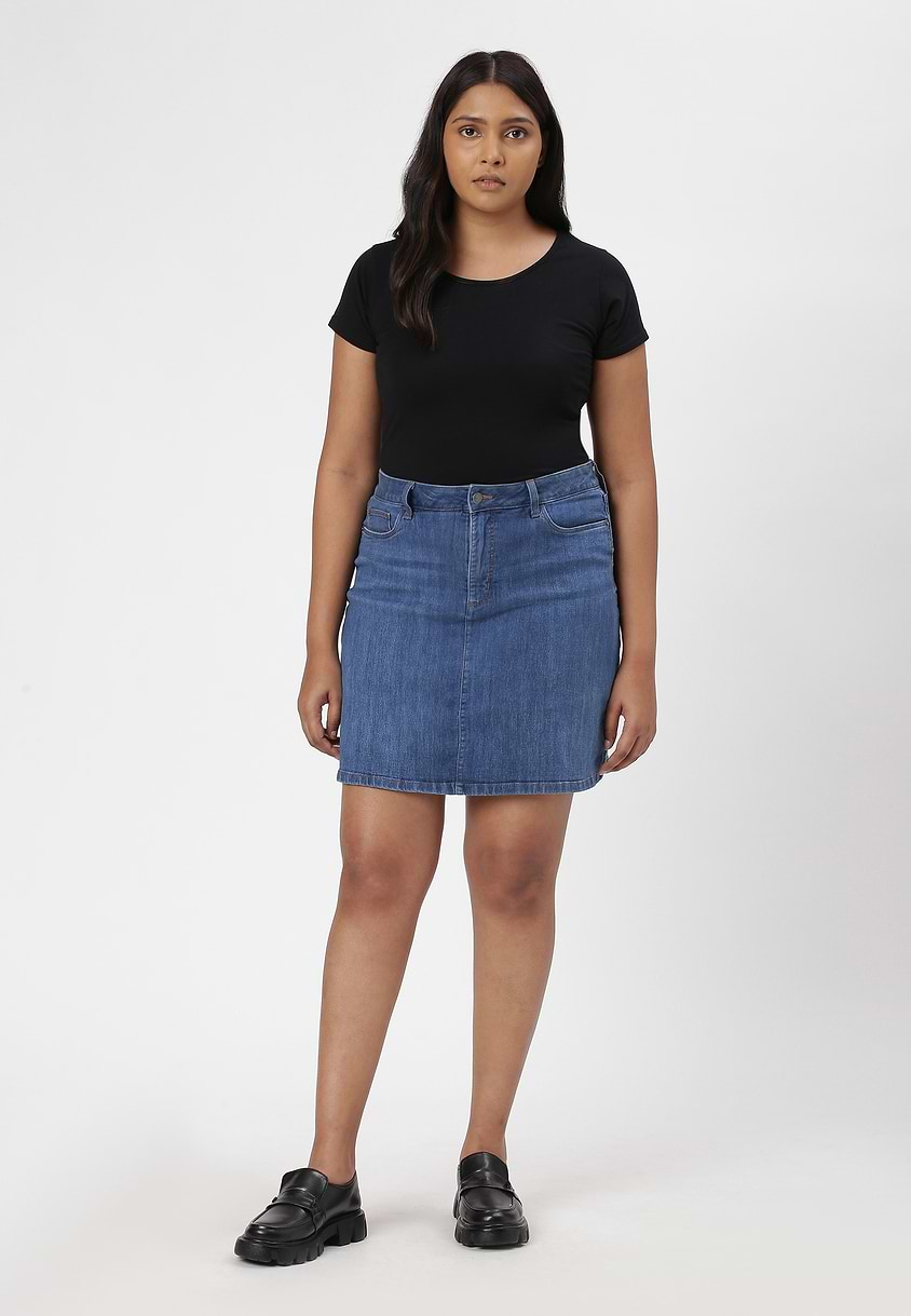 UnWaste Pledge | Dark Indigo Mini Regular Skirt