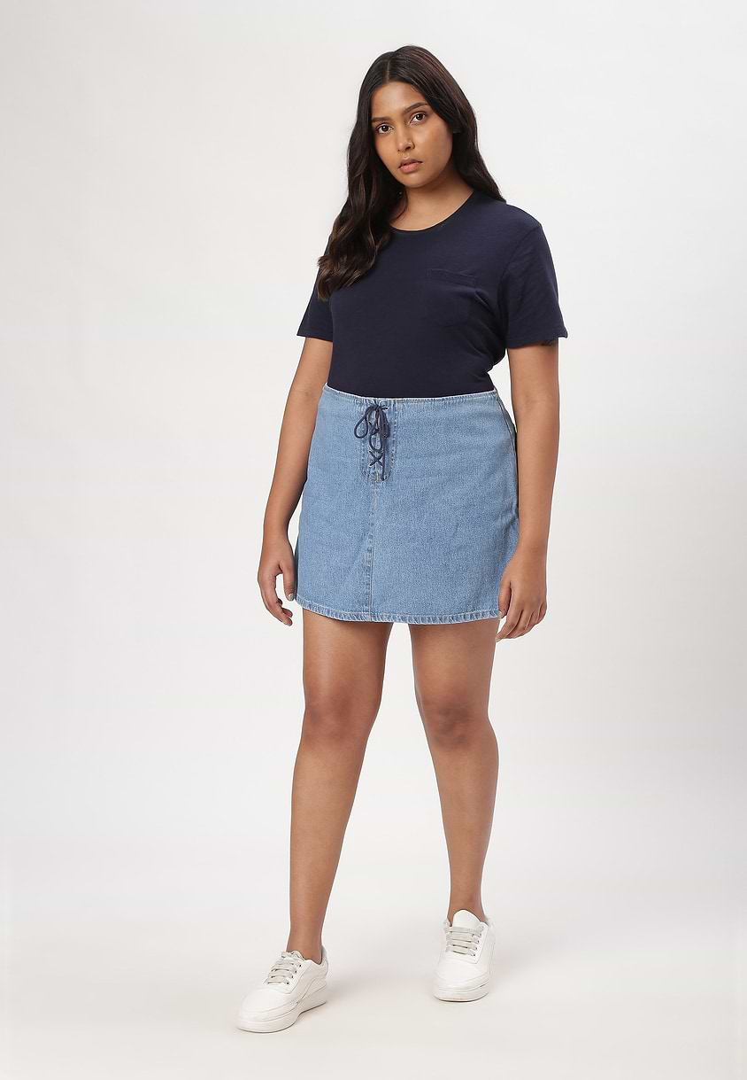 Re.Street Rebel | Light Indigo Mini Regular Skirt