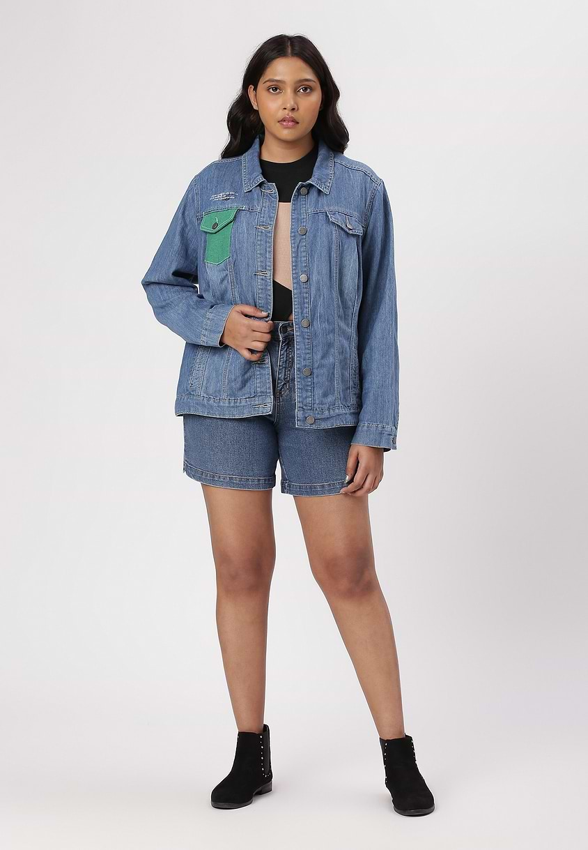 UnCrave Pledge | Mid Indigo Regular Trucker Jacket