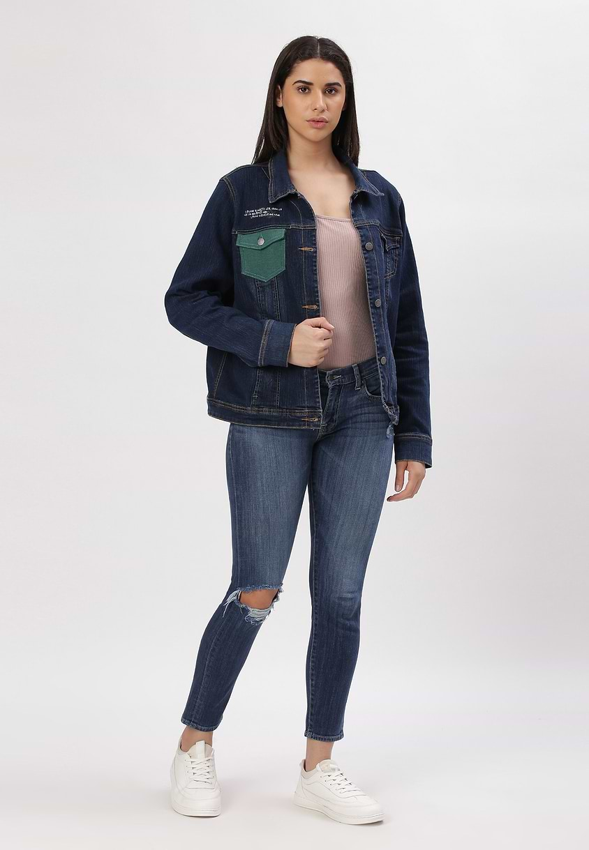 UnCrave Pledge | Dark Indigo Long Trucker Jacket