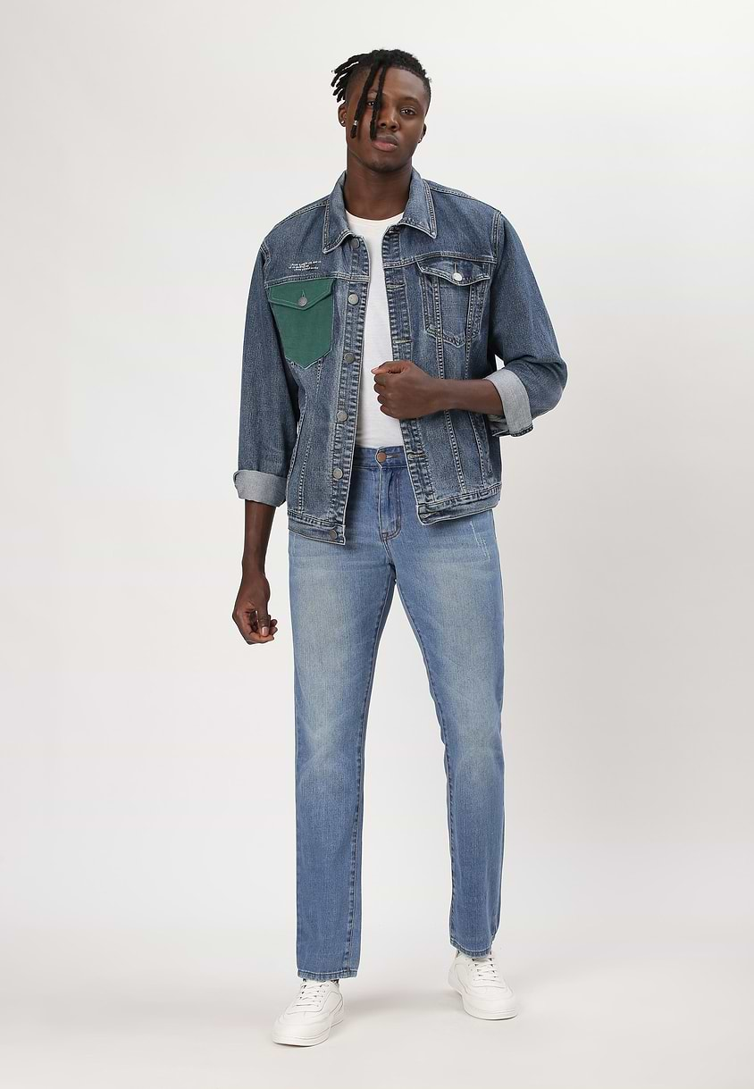 UnCrave Pledge | Dark Indigo Regular Trucker Jacket